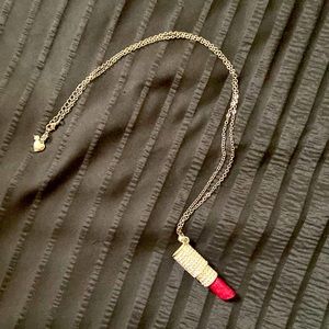 Betsey Johnson Lipstick necklace